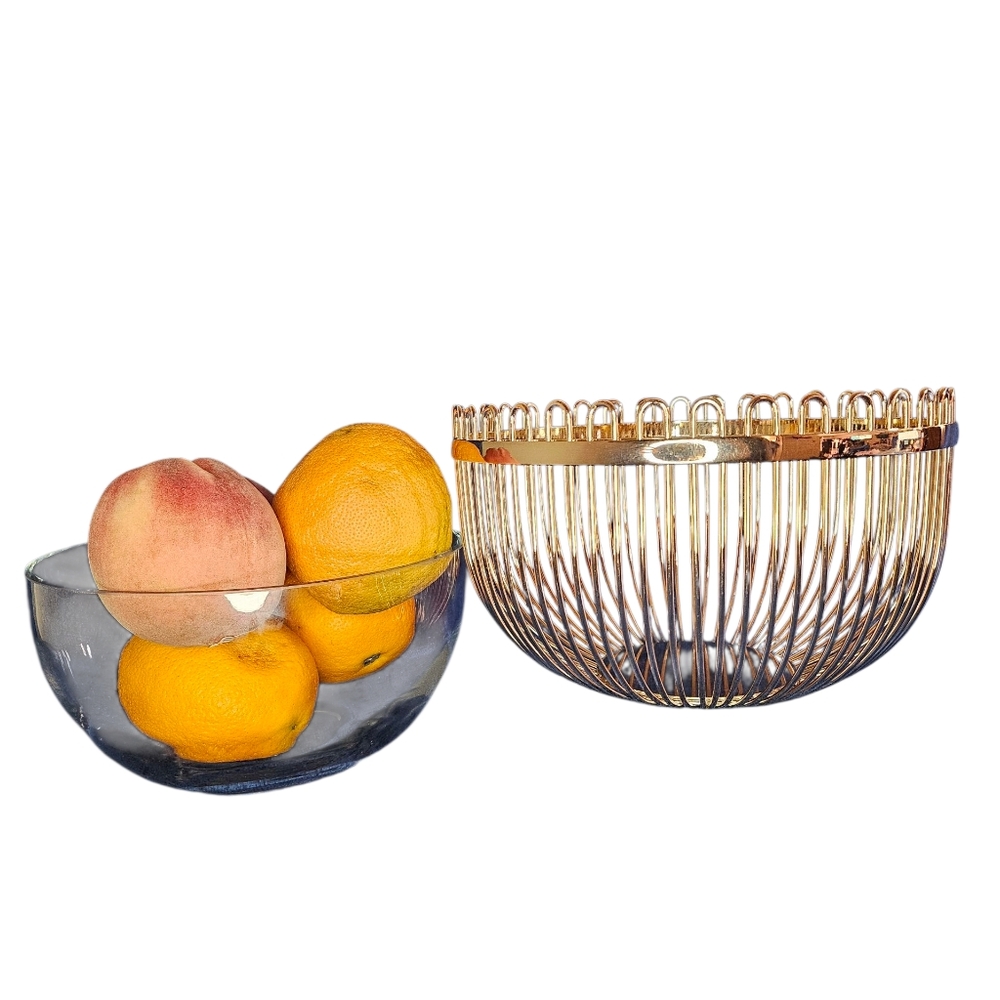 Kate Spade Lenox Glass Metal Wire Bowl Set Keaton St - Picture 7 of 10